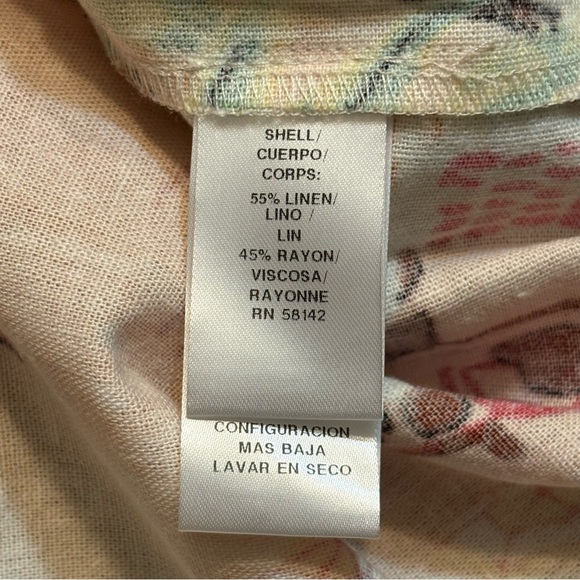 London Times Multicolor Beach Scene Linen Blend Dress NWT size 10 - Picture 9 of 15